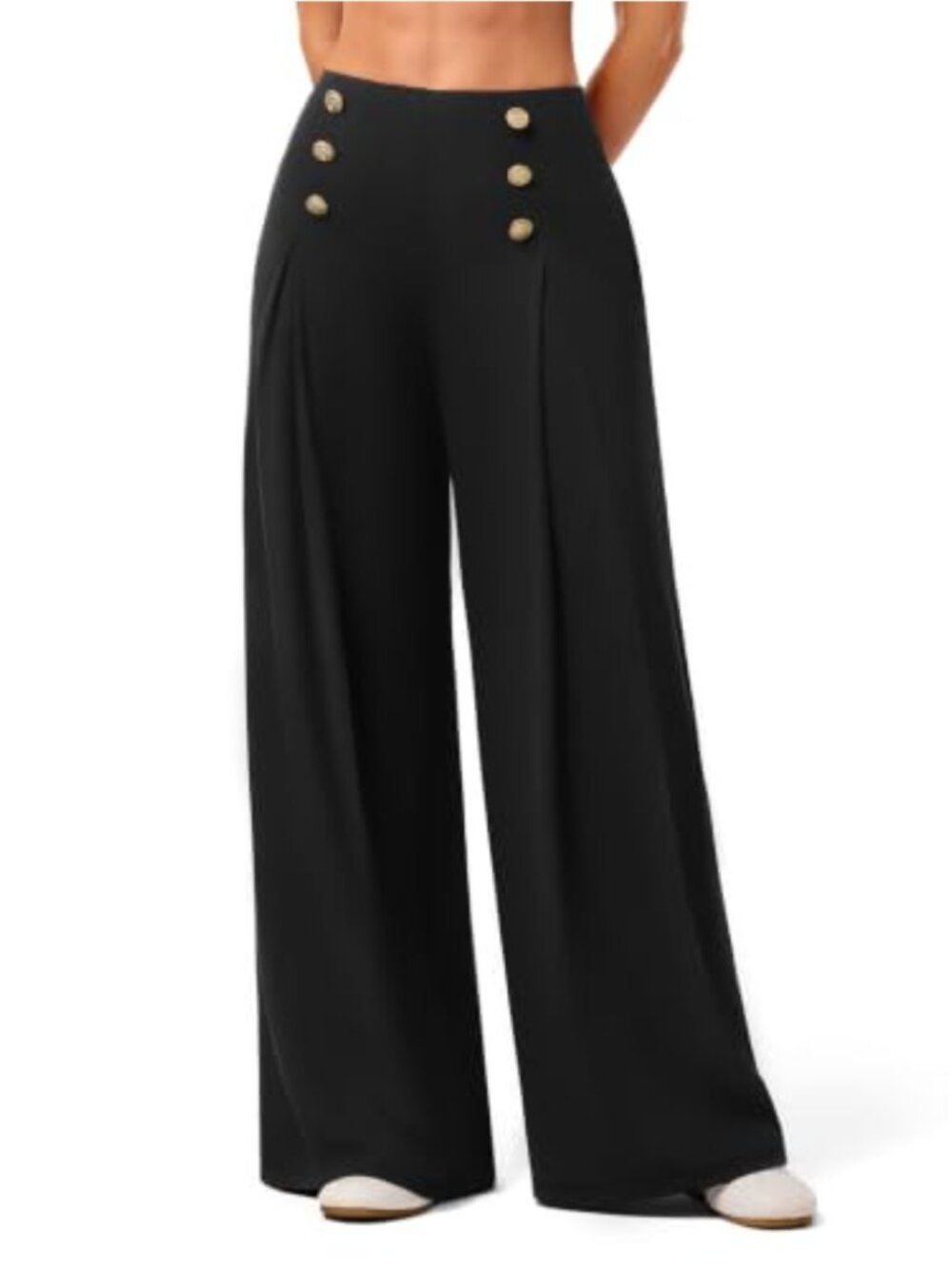 Wide Leg Sailor Dress Pants Business Casual High Waisted Trousers